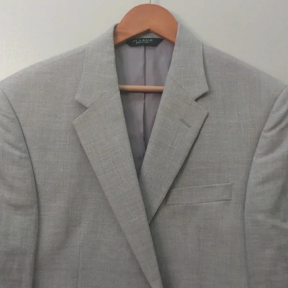 Jos. A. Bank Pale Gray Linen/Wool Summer Sport Jacket 42R